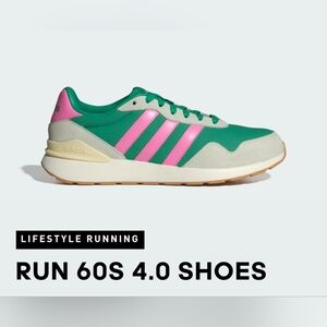 Adidas Women's Green and Pink Lifestyle Sneakers